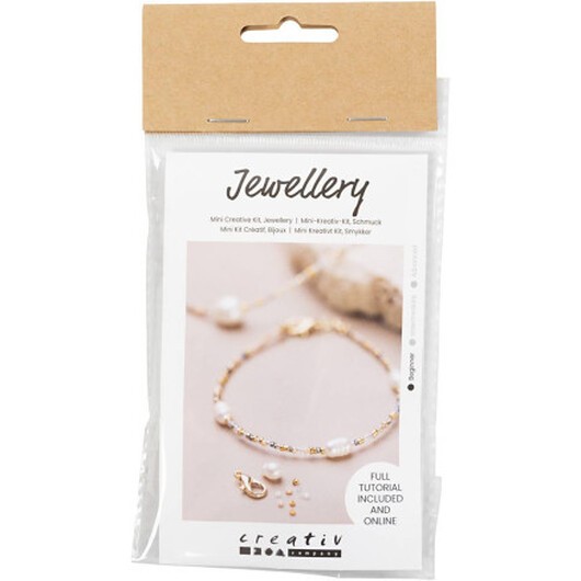 Mini DIY Kit Jewellery, Armband och halsband med lås, 1 frp.