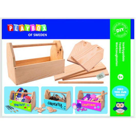 Playbox Gör det själv/DIY Set Verktygslåda i Trä