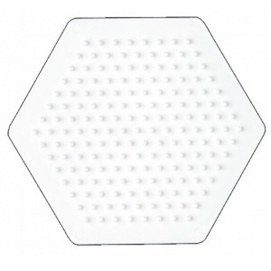 Hama Midi Pärlplatta Sexkant Liten Vit 9x8 cm - 1 st.