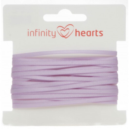 Infinity Hearts Satinband Dubbelsidigt 3mm 430 Lila - 5m