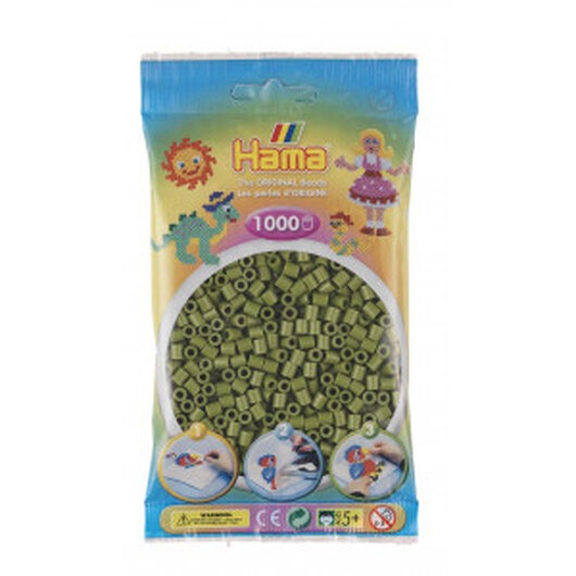 Hama Midi Pärlor 207-84 Oliv - 1000 st.