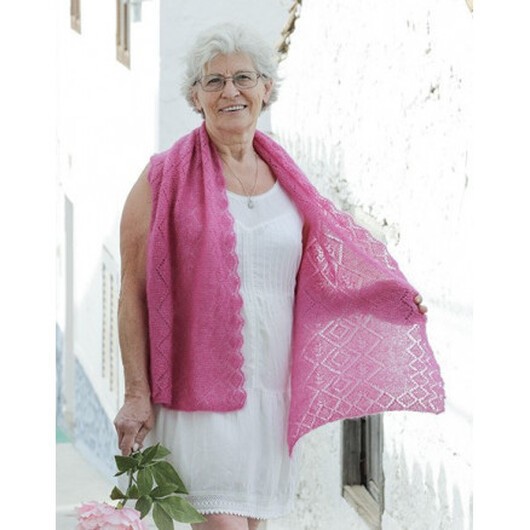 Â RosenquarzÂ by DROPS Design - Halsduk Stickmönster 136x46 cm