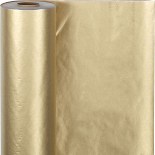 Presentpapper, guld, B: 50 cm, 60 g, 100 m/ 1 rl.