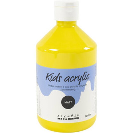 Akrylfärg Matt, primärgul, 500ml/ 1 flaska