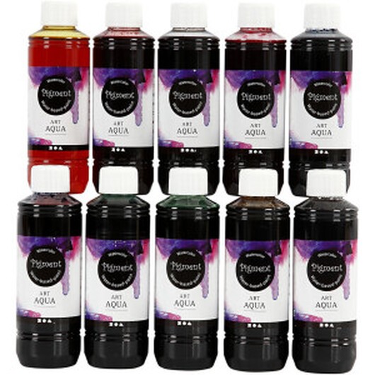 Flytande Akvarellfärg, mixade färger, 10x250 ml/ 1 förp.