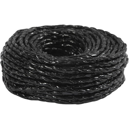 Pappersgarn, tjocklek 3,5-4 mm, svart, 25m/ 1 rl.