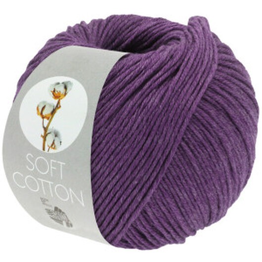 Lana Grossa Soft Cotton Garn 53 Antracit Violett