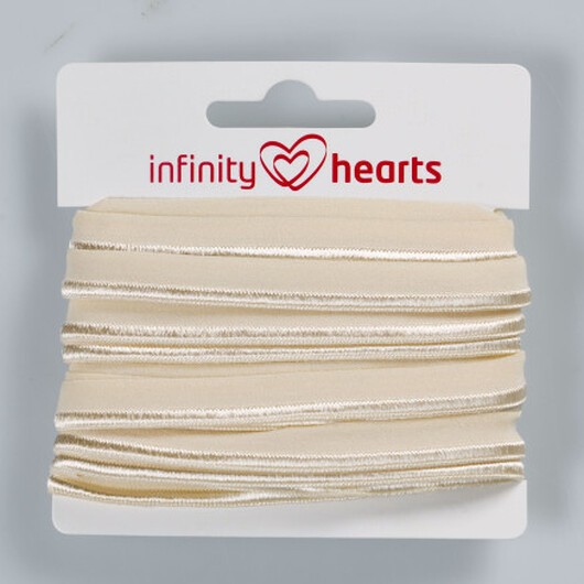 Infinity Hearts Passpoalband Stretch 10mm 815 Beige - 5m