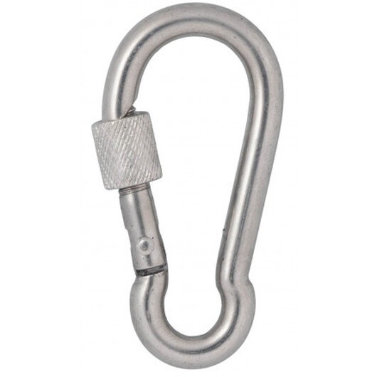 Infinity Hearts Karbinhake med Lås Rostfritt Stål Silver 50x25mm - 3 st