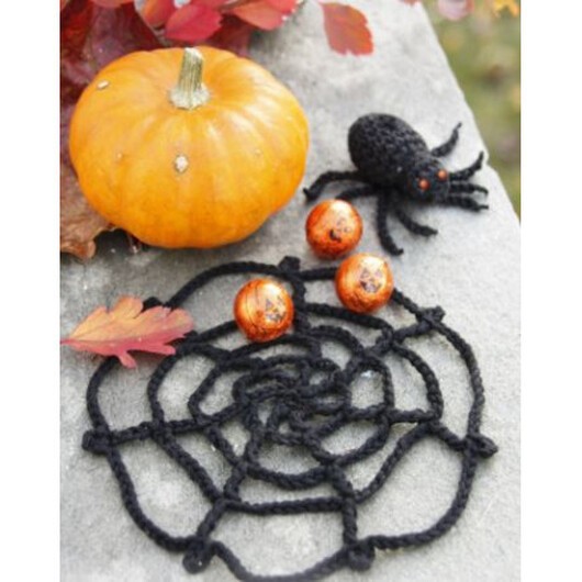 Webster by DROPS Design - Halloween Pynt Virkmönster Spindel