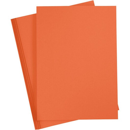 Kartongpapper, A4, ark 210x297 mm, 180 g, orange, 20 ark/ 1 förp.
