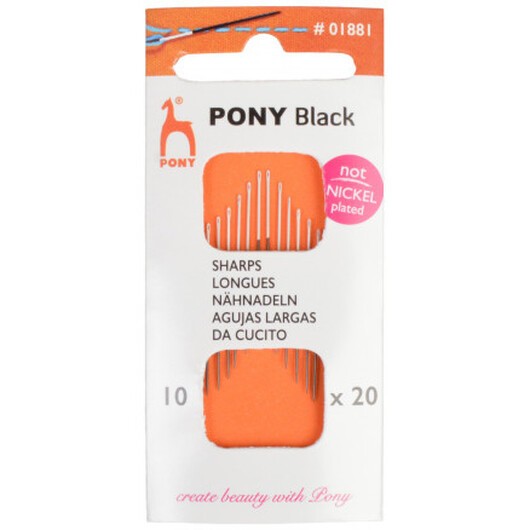 Pony Black Synål Str. 10 - 20 st