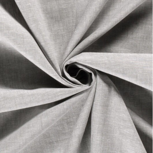 Lin/Bomull Melange Tyg 145cm 061 Ljusgrå - 50cm