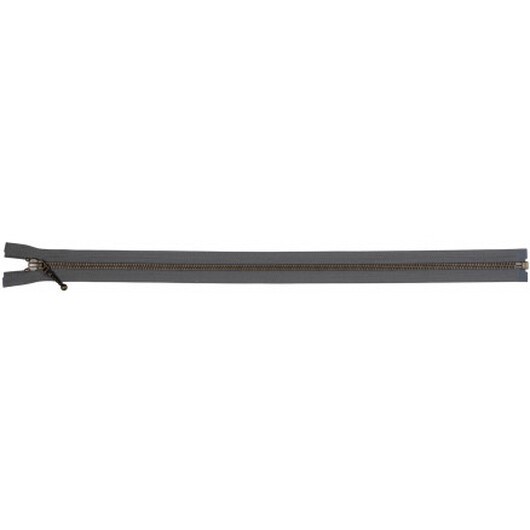 YKK Delbar Dragkedja/Blixtlås Antik Mässing Varm Grå 6mm - 45cm