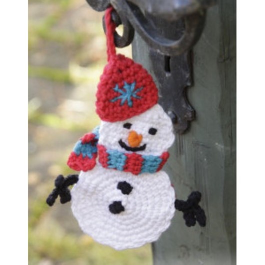 Olaf by DROPS Design - Snögubbe Julpynt Virk-mönster16 cm - 2 st.