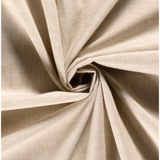 Lin/bomull Melange Tyg 145cm 052 Sandfärgad - 50cm