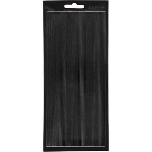 Stickers, bårder, ark 10x23 cm, svart, 1 ark