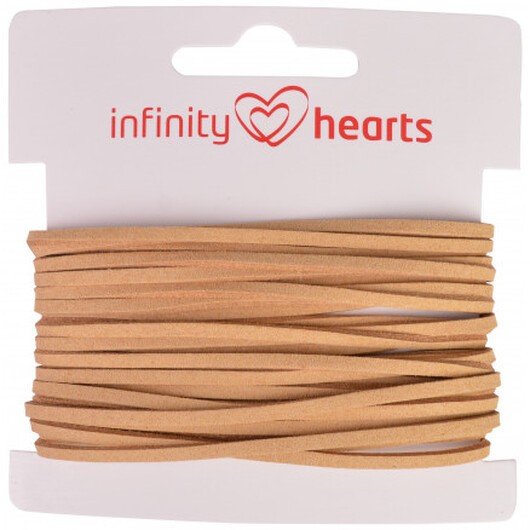 Infinity Hearts Snöre Alcantara 2mm 04 Ljusbrun - 5m