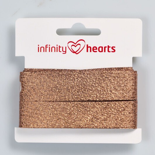 Infinity Hearts Lurex Kantband/Snedslå 40/20mm 01 Koppar
