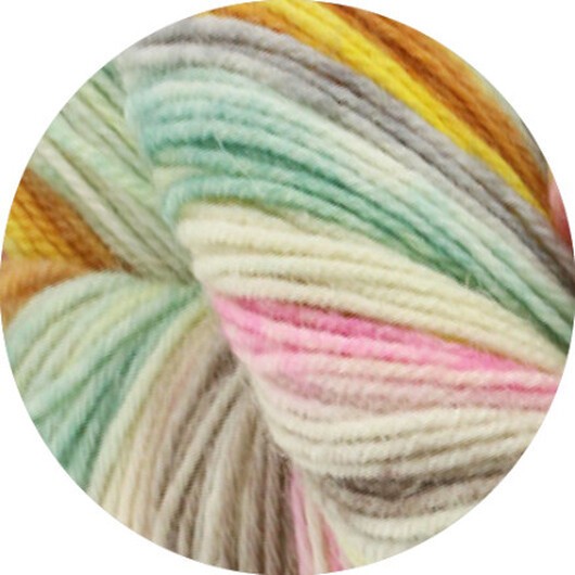 Lana Grossa Meilenweit 100 Merino Handfärgat Rainbow Garn 7007