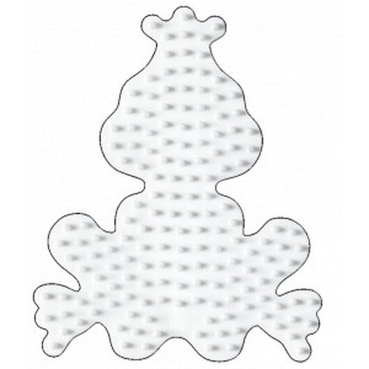 Hama Midi Pärlplatta Kungsgroda Vit 10x8cm - 1 st.