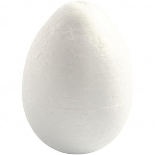 Frigolitägg Vit 10cm - 5 st.