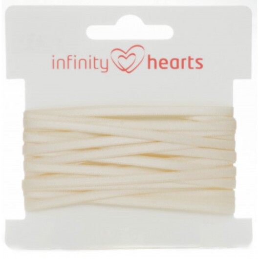 Infinity Hearts Satinband Dubbelsidigt 3mm 810 Natur - 5m