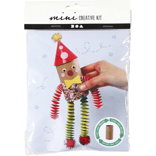 Mini DIY Kit, Toalettrulle clown, 1 förp.