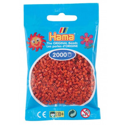 Hama Mini Pärlor 501-20 Rödbrun - 2000 st.