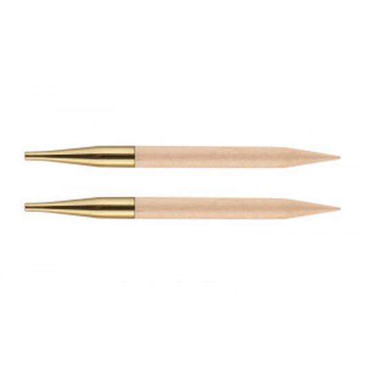 KnitPro Basix Birch Ändstickor Björk 13cm 9.00mm / US13