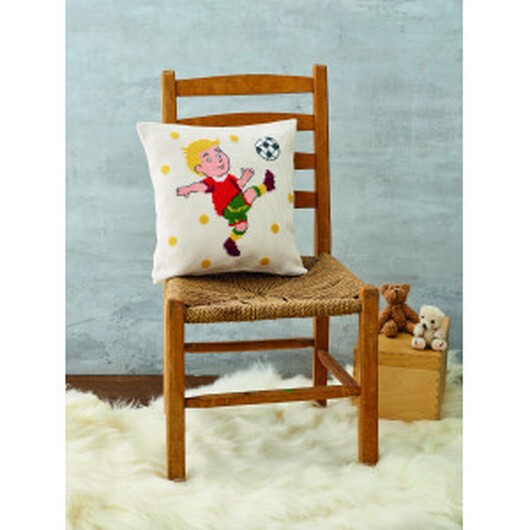 Permin Broderikit Fotboll 30x30cm