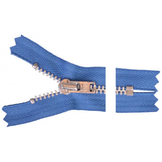 YKK Dragkedja/Blixtlås Aluminium 6cm 4mm Blå