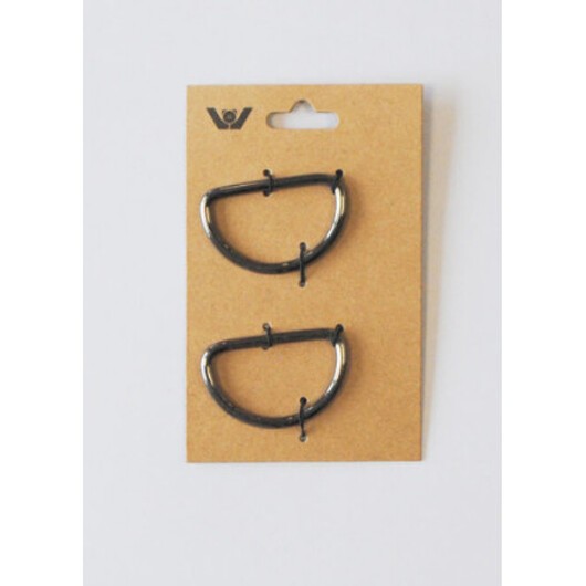 D-ring 38mm Gun Metal - 2 st