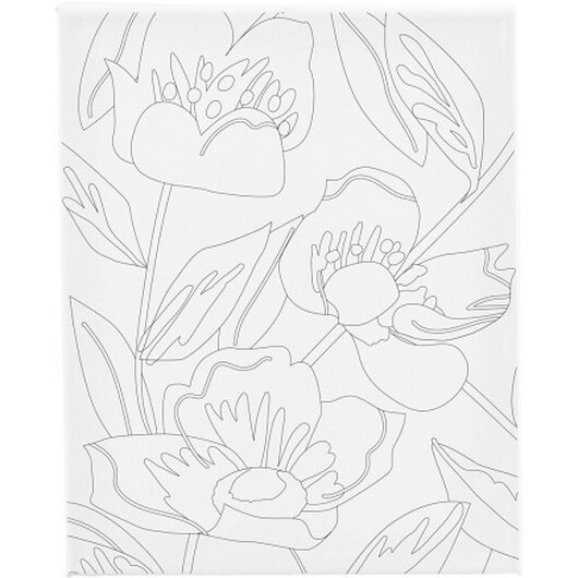Canvas / Målarduk med tryck, Poppies, D: 1,6 cm, storlek 24x30 cm, 360 g, 1 st.