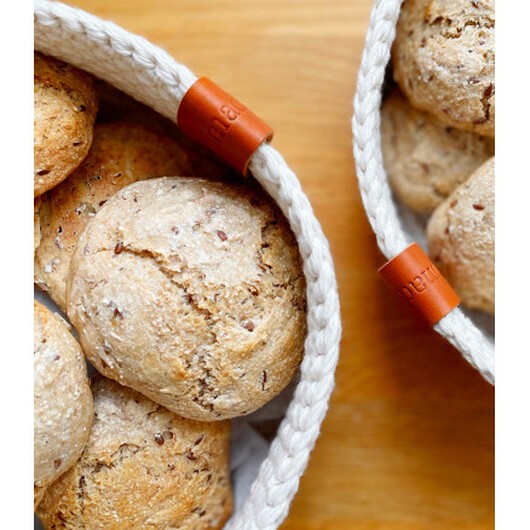 Den HELT runde kurv av Milla Billa  -  Garnpaket till virkad Den HELT runde kurv Strl. Ø 20 cm x H 10 cm