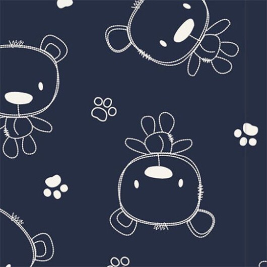 Bomullsjersey Print Tyg 150 cm 001 Björn - 50cm