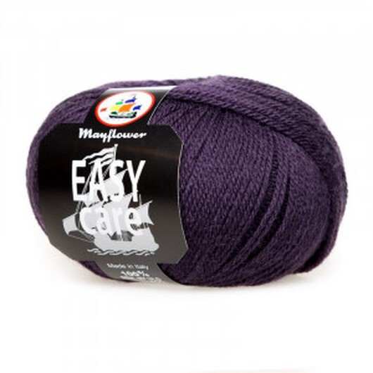 Mayflower Easy Garn Garn Unicolor 87 Mörk Syren