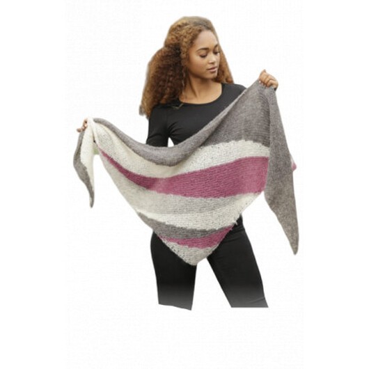 Tide Rose by DROPS Design - Sjal Stick-mönster 175x62 cm