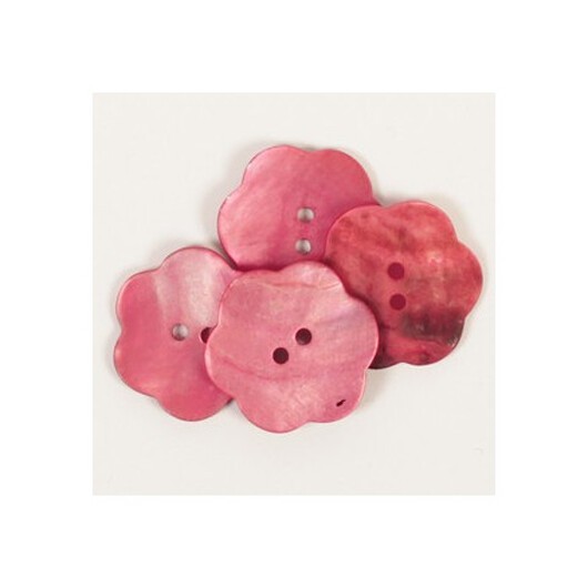 Drops Pärlemorknapp Blomma Röd 25mm 604 - 1 st.