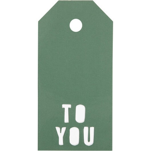Manillamärken, TO YOU, stl. 5x10 cm, 300 g, grön, 15 st./ 1 förp.