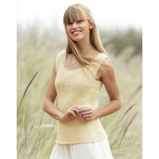 Â Fresh Lemonade by DROPS Design - Topp stickmönster str. XS - XXL