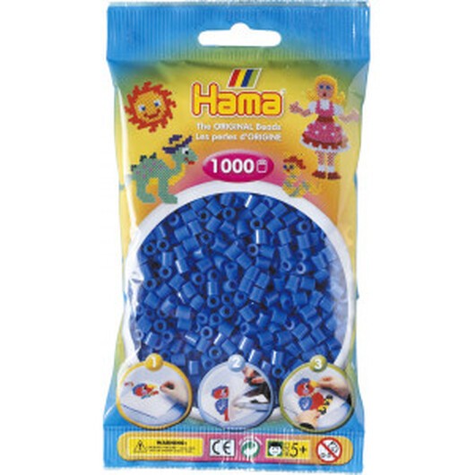 Hama Midi Pärlor 207-09 Ljusblå - 1000 st