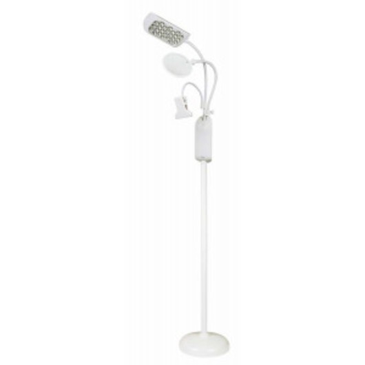 Kleiber LED Golvlampa med Mönsterhållare & Förstoringsglas Vit 154,5cm