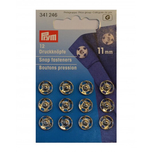 Prym Tryckknappar Silver 11mm 12 st.