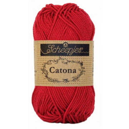 Scheepjes Catona Garn Unicolor 192 Scarlet