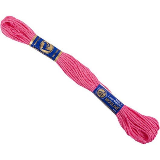 Broderigarn, rosa, 12x8 m/ 1 förp.