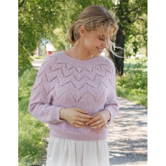 Wishing Well by DROPS Design - Tröja Stickmönster str. S - XXXL