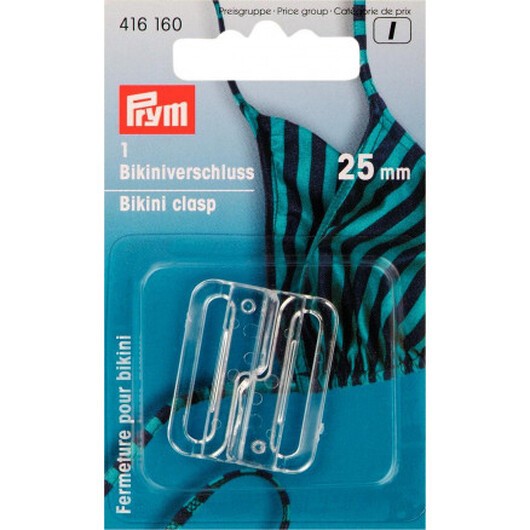 Prym Bikinispännen Plast Transparent 25mm - 1 set