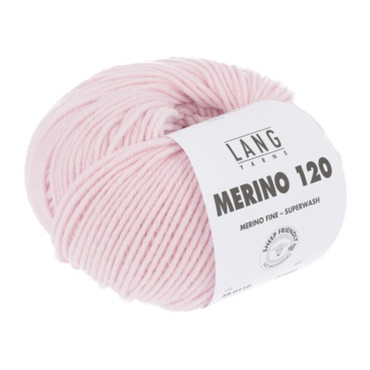 Lang Yarns Merino 120 Garn 119 Ljus Rosa