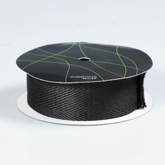 Infinity Hearts Väskrem Fiskbensmönstrad polyester 38mm 003 sVart - 3m